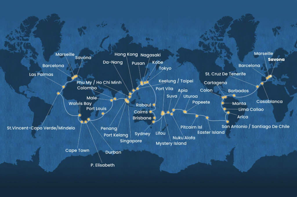 Costa World Cruise, Costa World Voyage